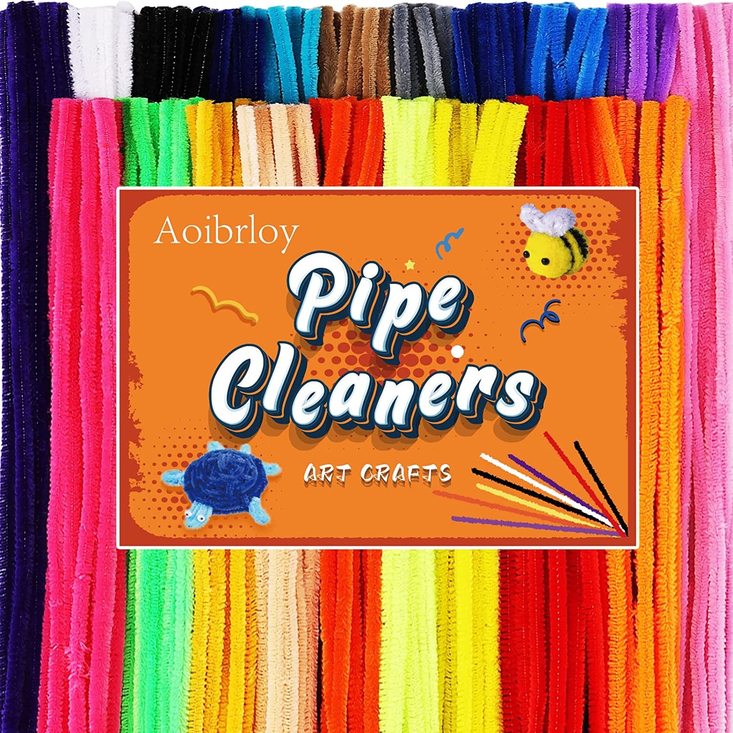 200 Pieces Pipe Cleaners Craft Supplies, Multi-Color Chenille Stems Craft Pipe  Cleaners Bulk for DIY Art and Craft Projects, 12Inch X 6Mm